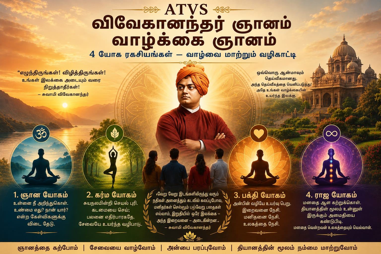 ATVS - Sisters and Brothers of Vivekananda Wisdom: A Guide to 4 Yoga secrets